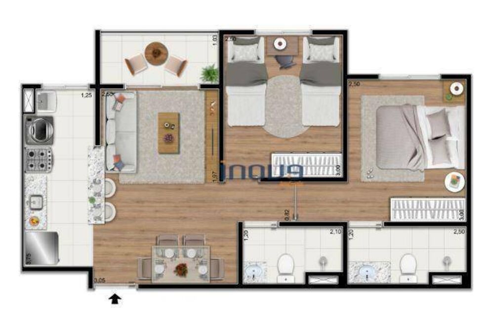Apartamento, 2 quartos, 50 m² - Foto 13