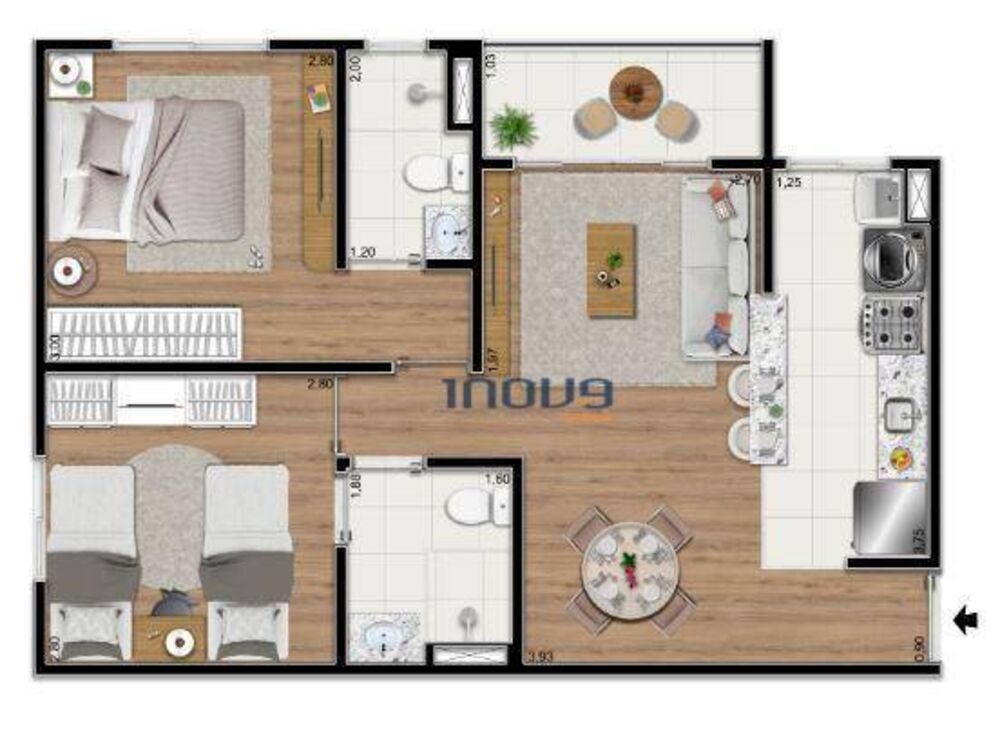 Apartamento, 2 quartos, 50 m² - Foto 11