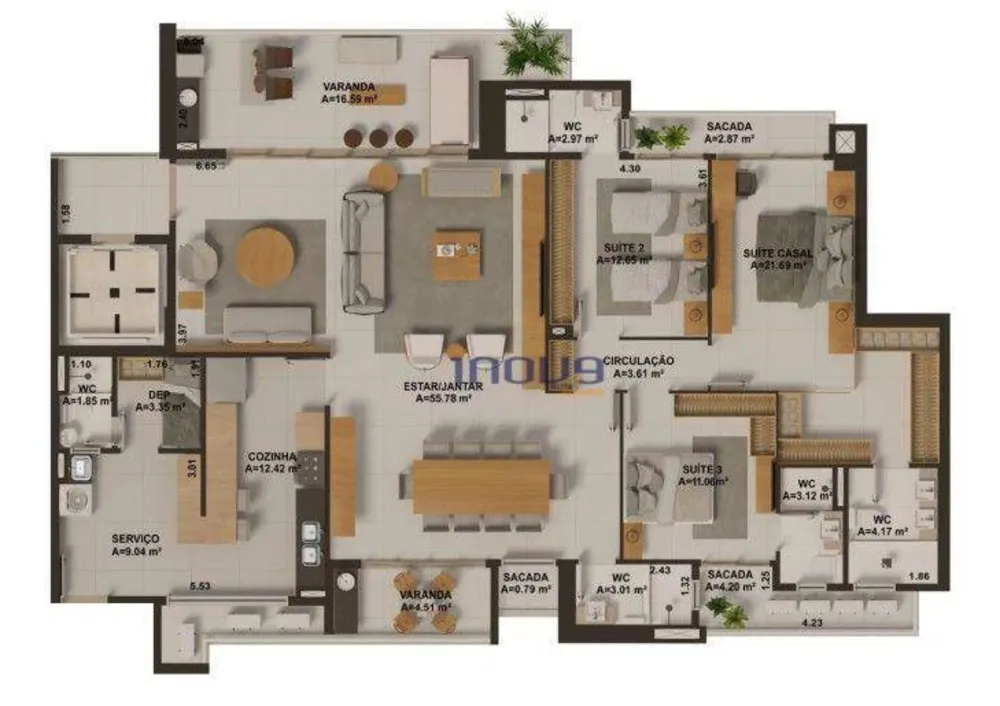 Apartamento, 3 quartos, 203 m² - Foto 6