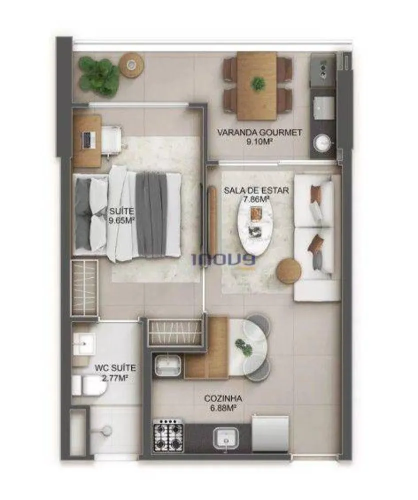 Apartamento, 1 quarto, 40 m² - Foto 6