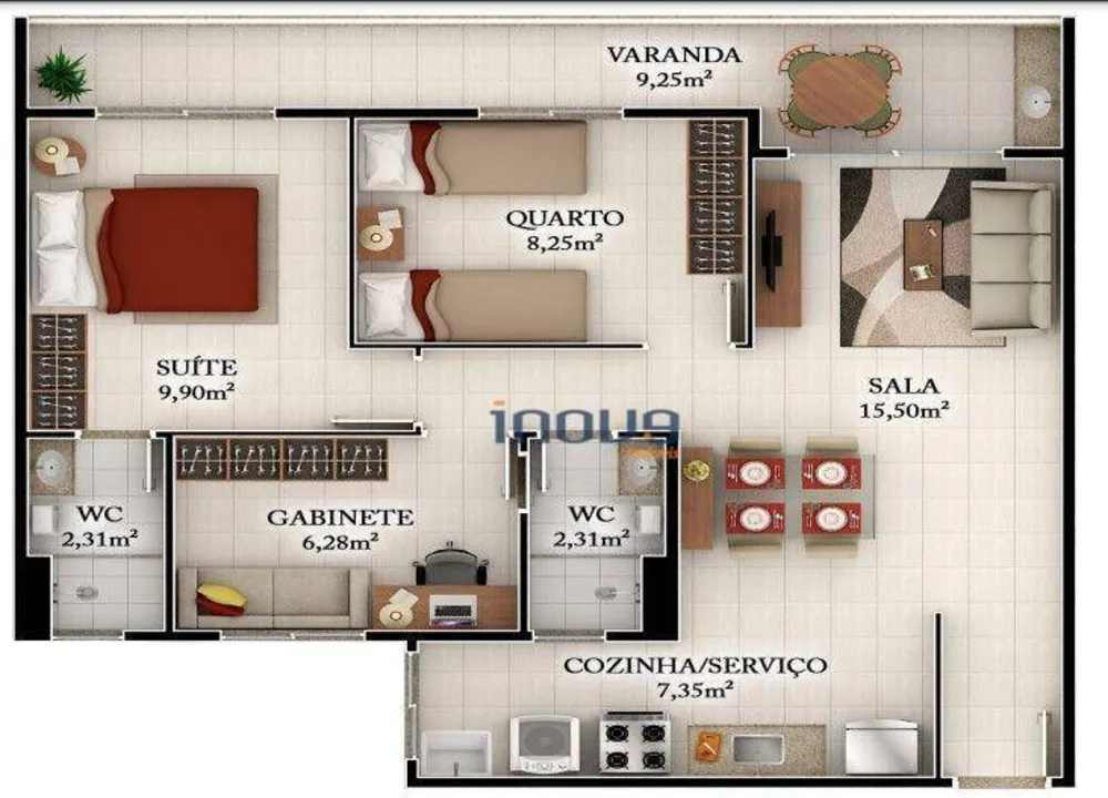 Apartamento, 3 quartos, 72 m² - Foto 5