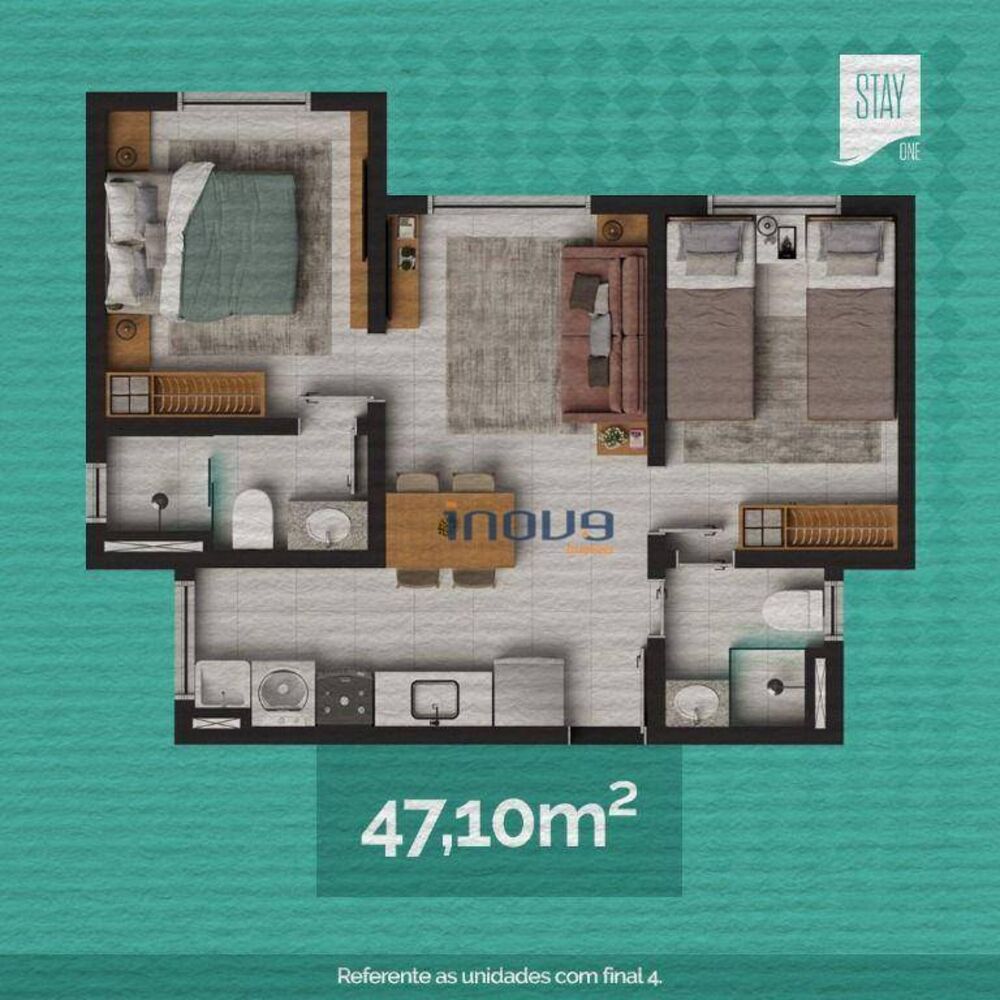 Apartamento, 2 quartos, 44 m² - Foto 7