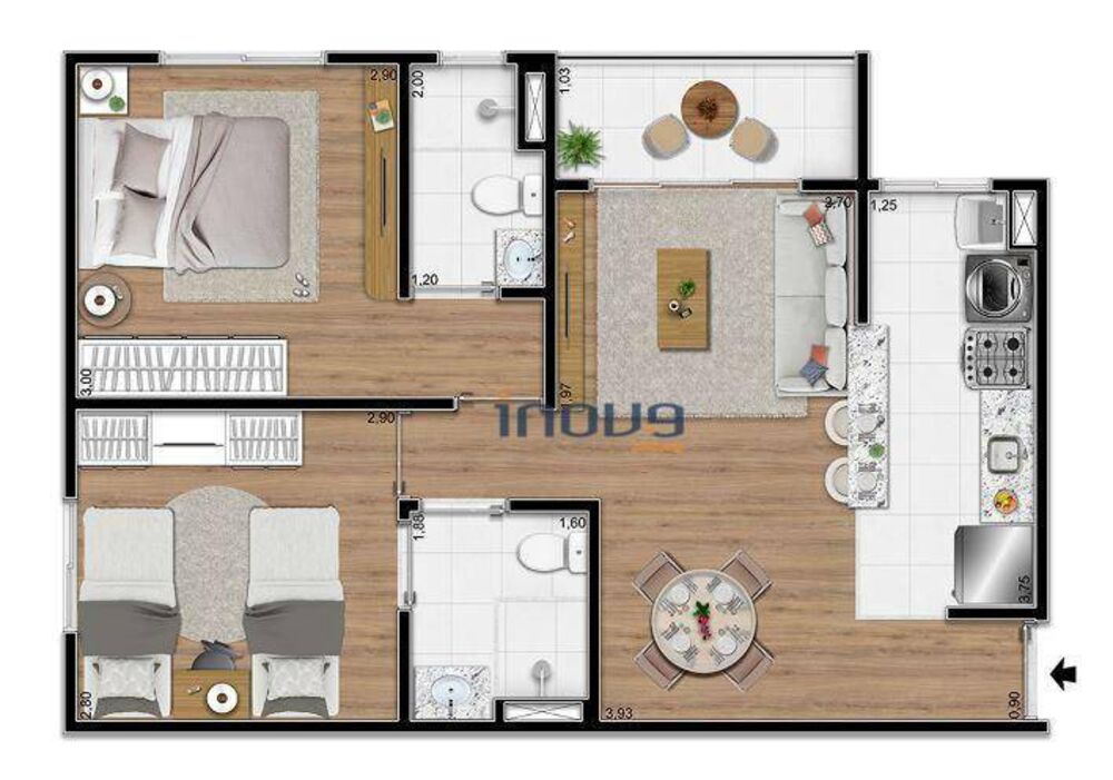 Apartamento à venda com 2 quartos, 52m² - Foto 8