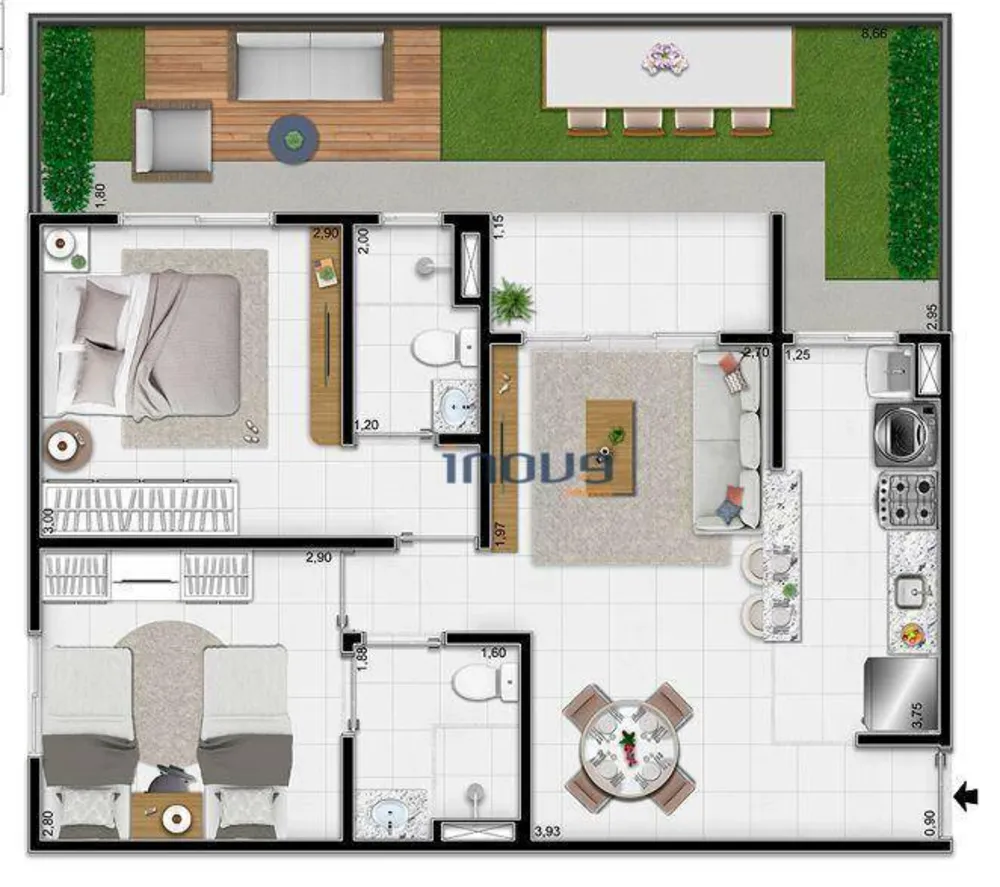 Apartamento, 2 quartos, 52 m² - Foto 17