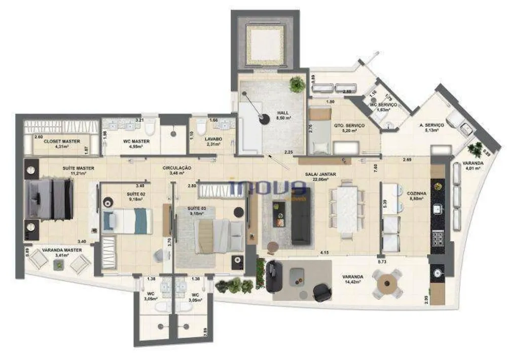 Apartamento, 3 quartos, 141 m² - Foto 14