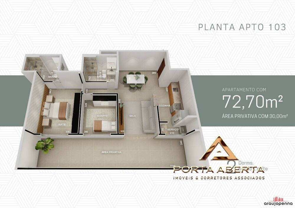 Apartamento, 2 quartos, 72 m² - Foto 2