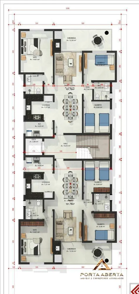 Apartamento, 3 quartos, 102 m² - Foto 3