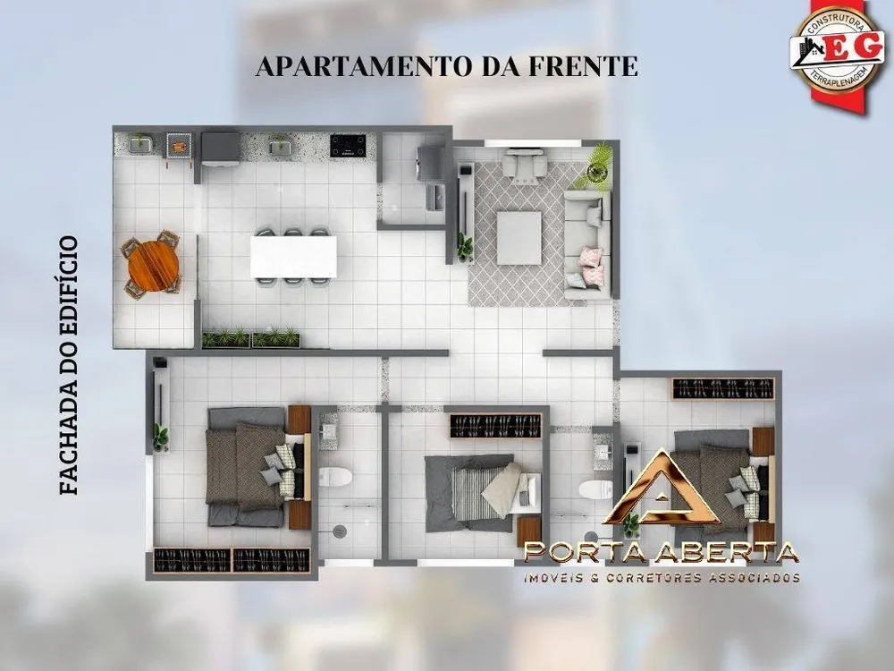 Apartamento, 3 quartos, 93 m² - Foto 1