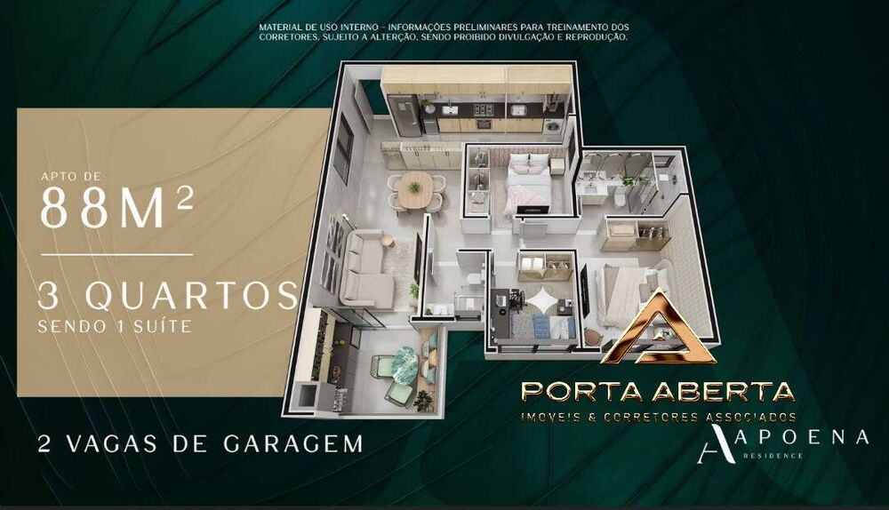 Apartamento, 2 quartos, 67 m² - Foto 3