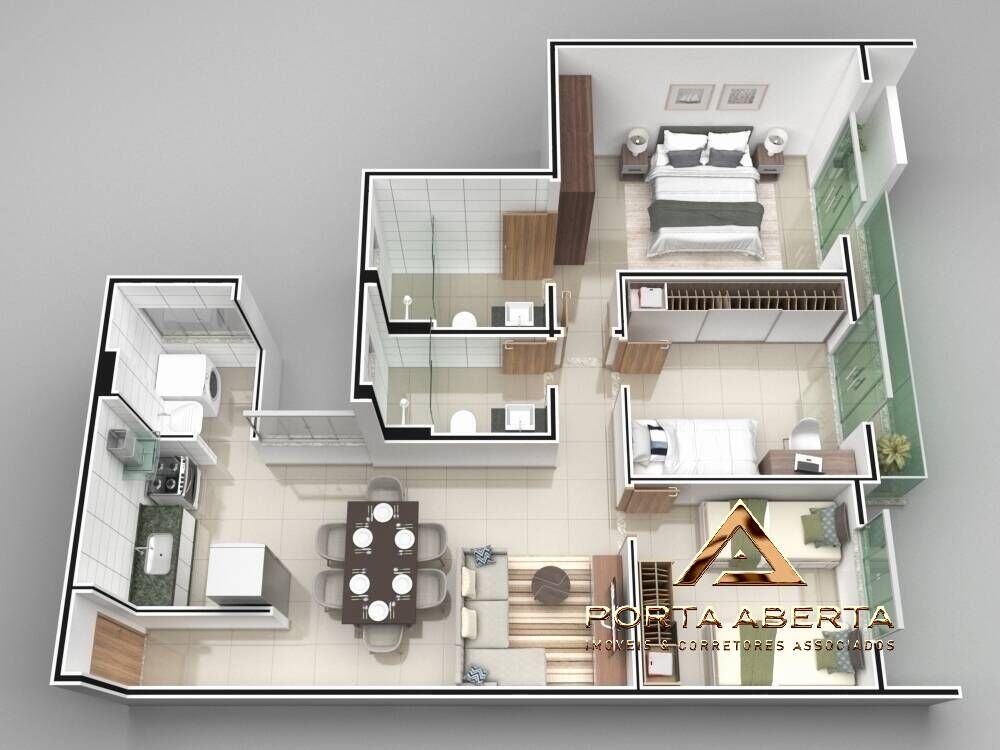 Apartamento, 2 quartos, 56 m² - Foto 3