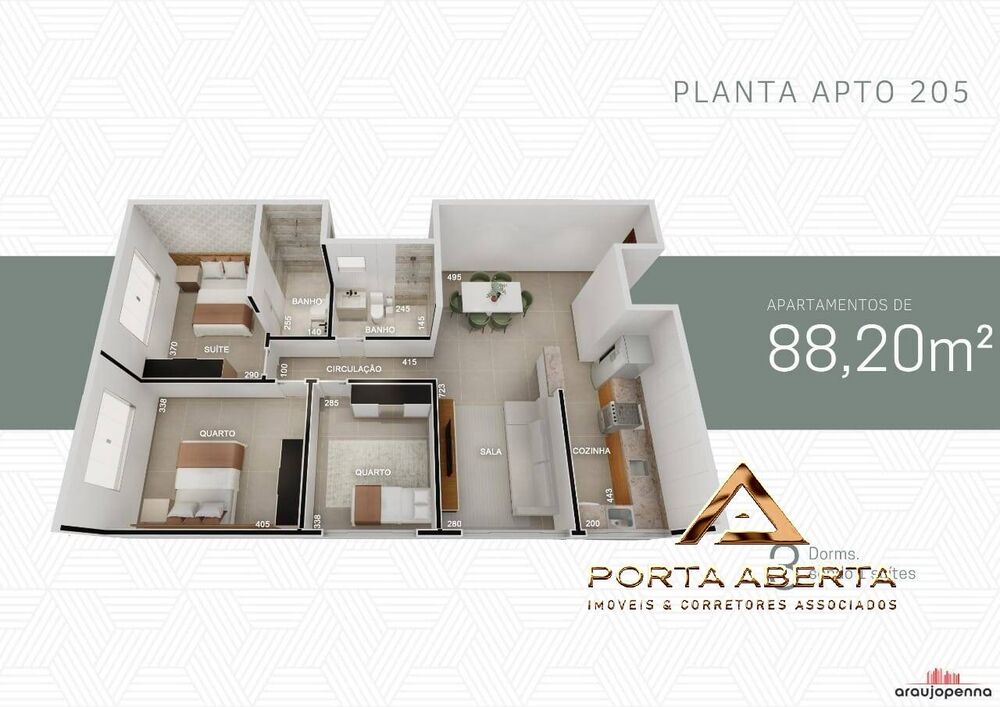 Apartamento, 3 quartos, 88 m² - Foto 2