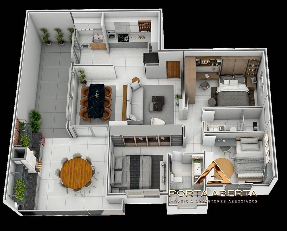 Apartamento, 3 quartos, 90 m² - Foto 1