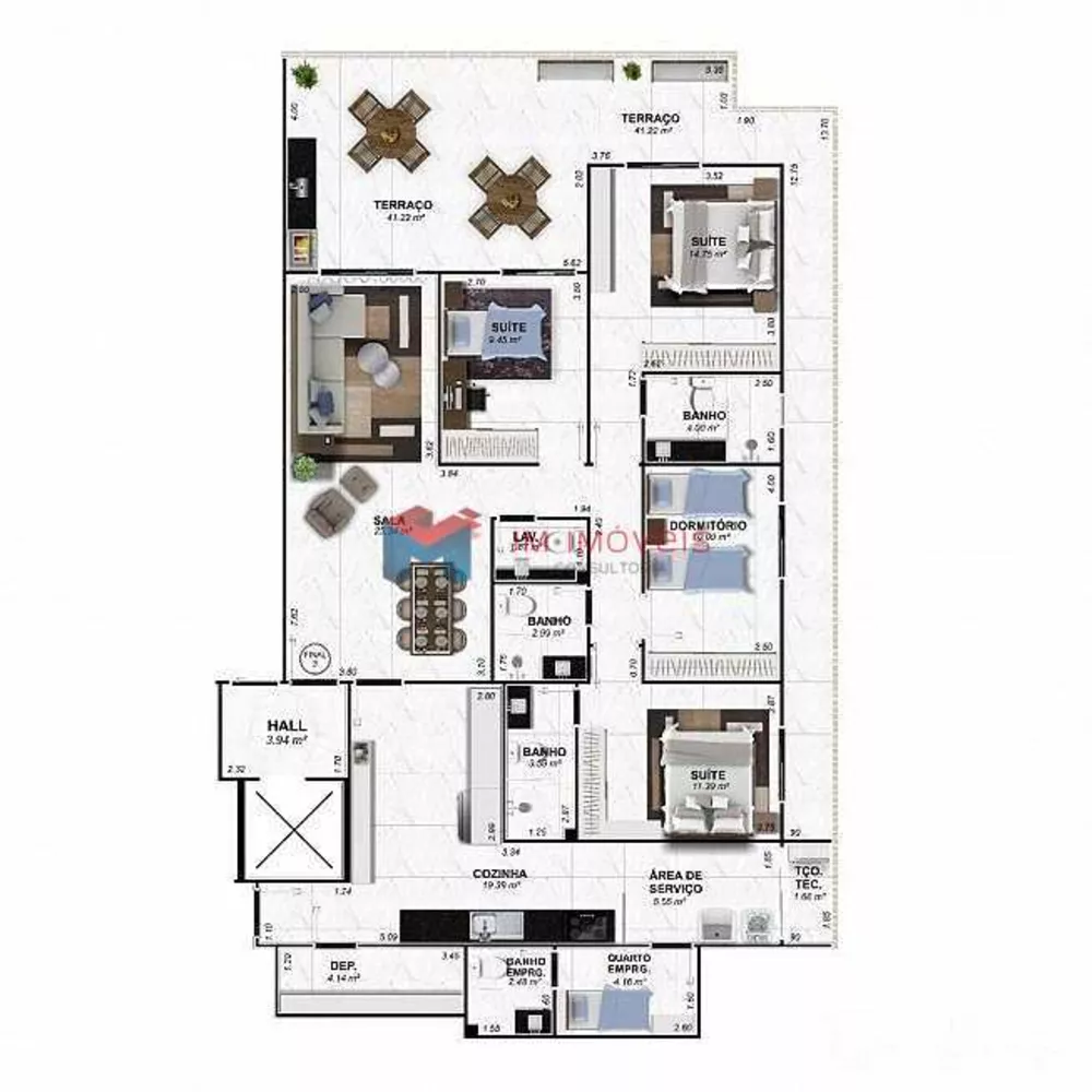 Apartamento à venda com 4 quartos, 182m² - Foto 15