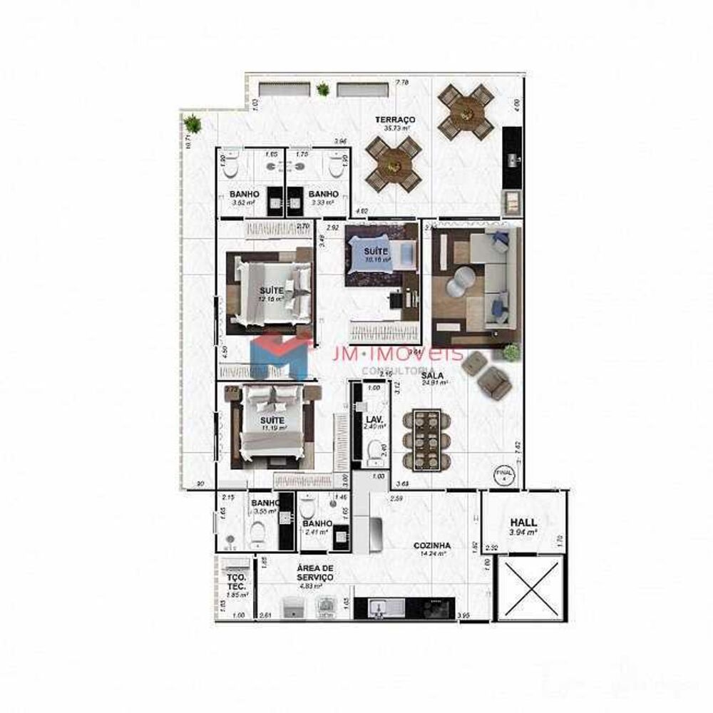 Apartamento, 3 quartos, 145 m² - Foto 15