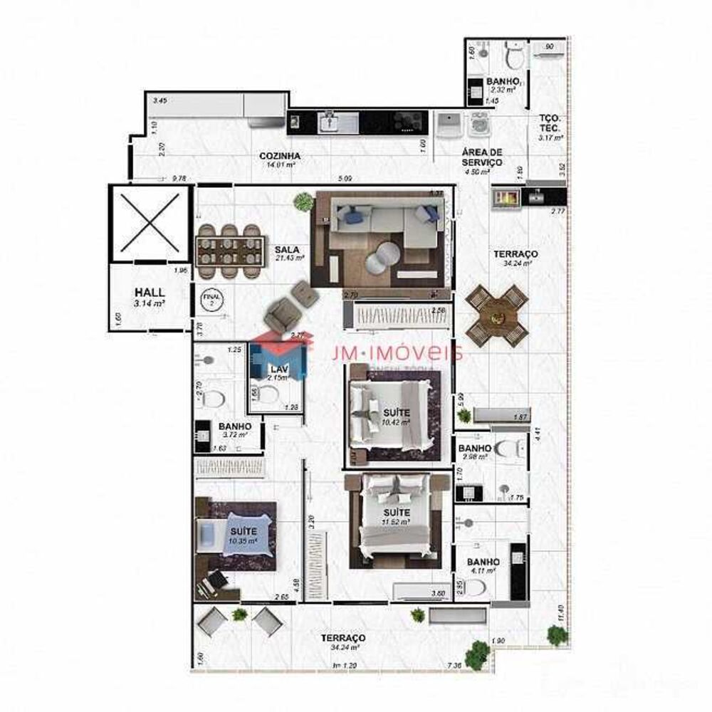 Apartamento, 3 quartos, 140 m² - Foto 7