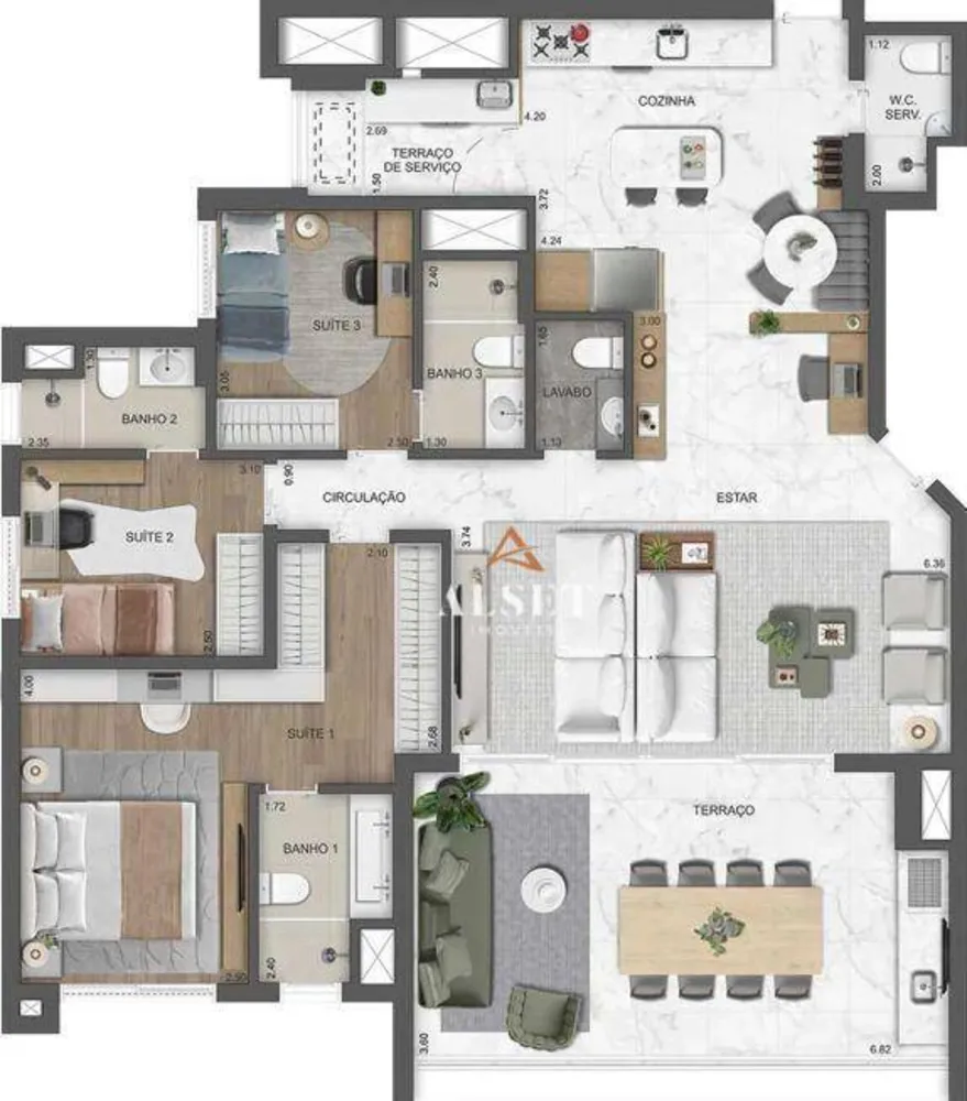 Apartamento, 3 quartos, 140 m² - Foto 3