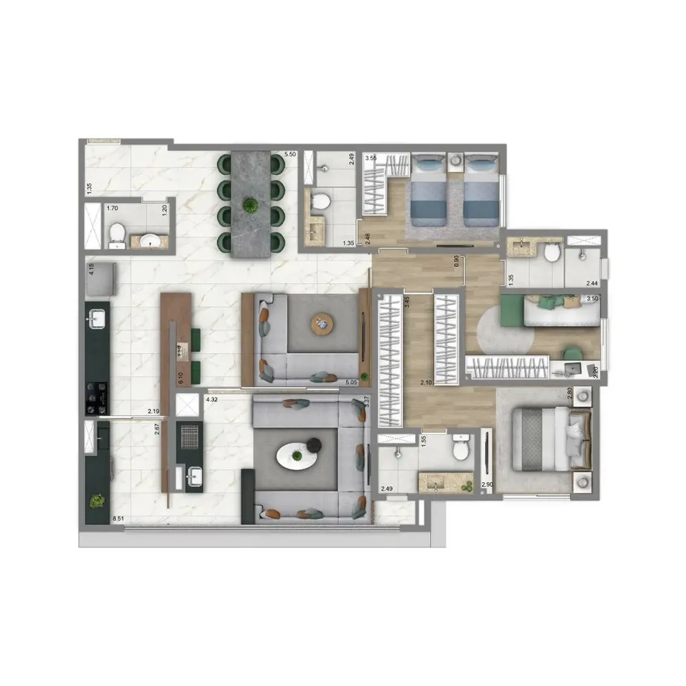 Apartamento, 3 quartos, 100 m² - Foto 14