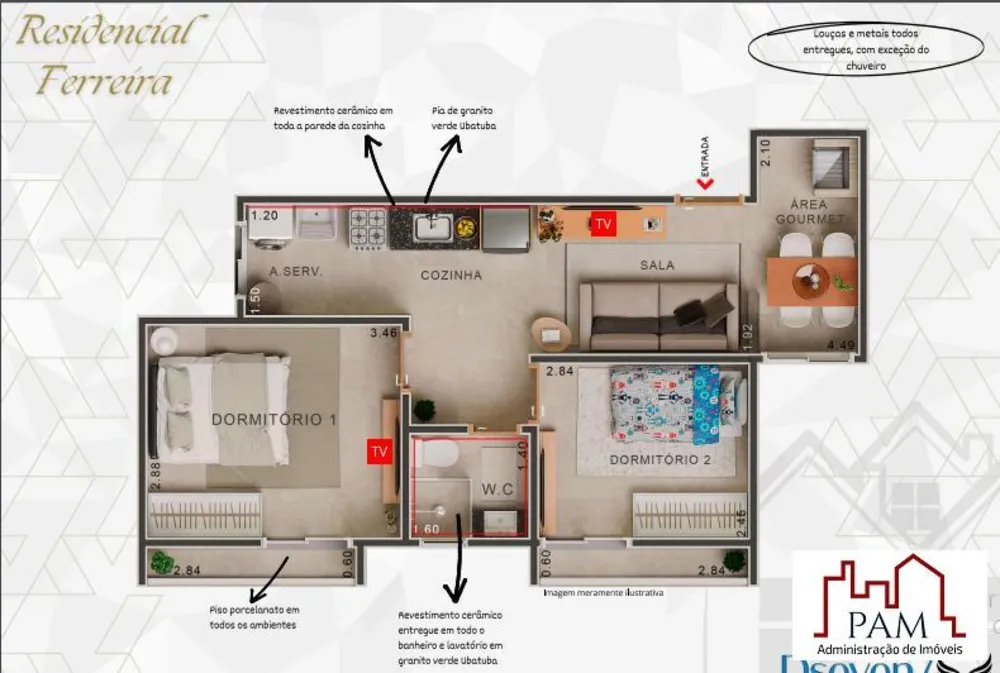 Apartamento, 1 quarto, 40 m² - Foto 7