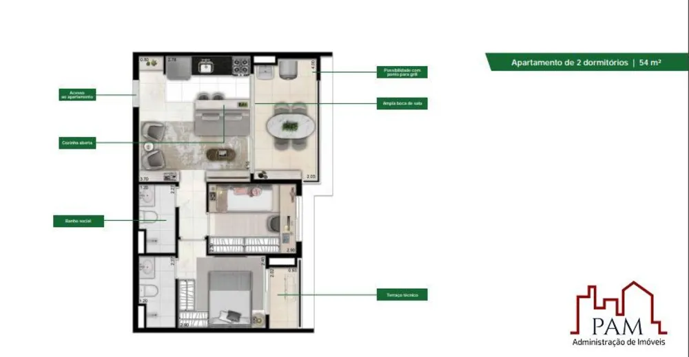 Apartamento, 2 quartos - Foto 9