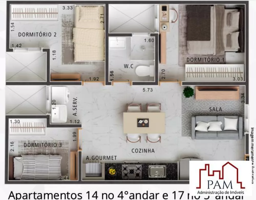 Apartamento à venda com 2 quartos, 53m² - Foto 4