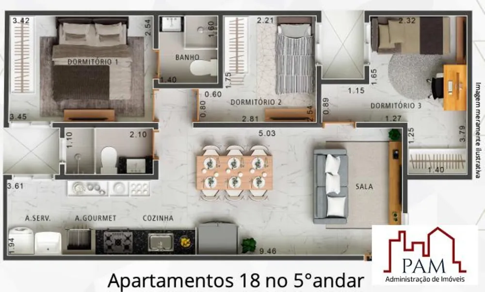 Apartamento, 2 quartos, 53 m² - Foto 6