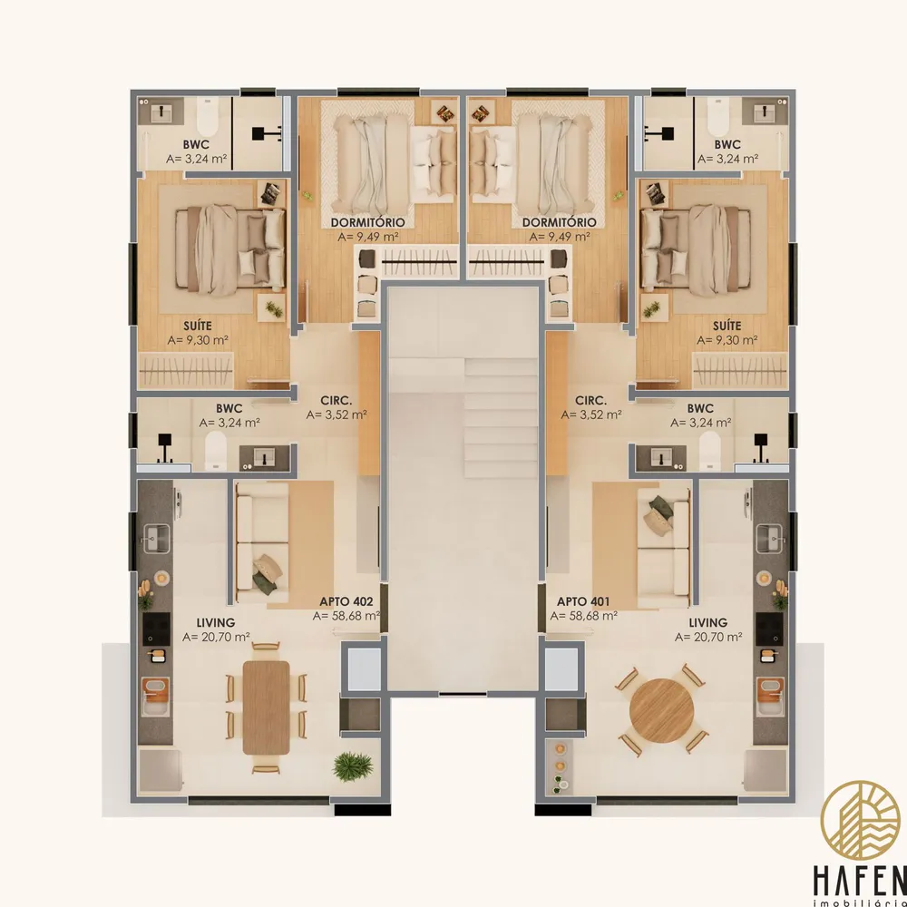 Apartamento, 2 quartos, 58 m² - Foto 9