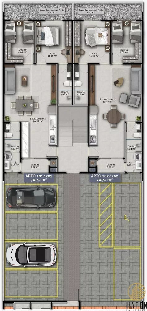 Apartamento, 2 quartos, 70 m² - Foto 2
