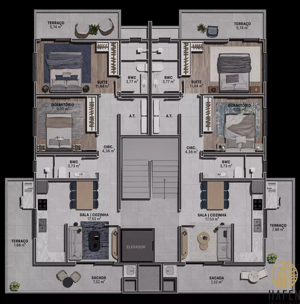 Apartamento, 2 quartos, 84 m² - Foto 2