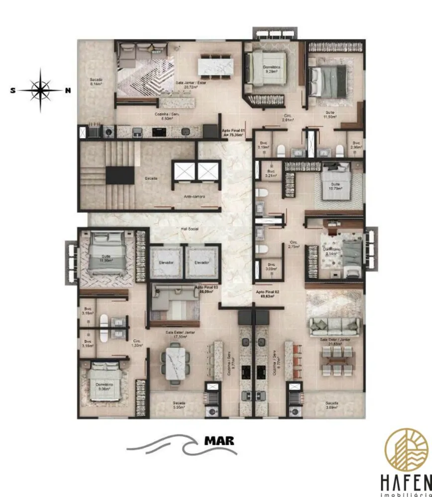 Apartamento, 2 quartos, 66 m² - Foto 5