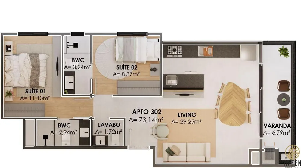 Apartamento, 2 quartos, 73 m² - Foto 4