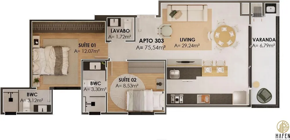 Apartamento, 2 quartos, 73 m² - Foto 5
