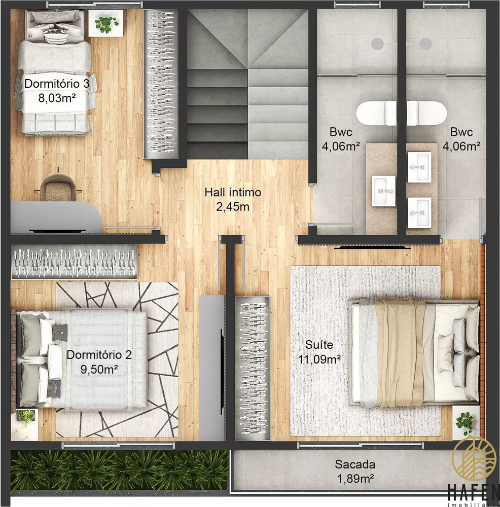 Sobrado, 3 quartos, 98 m² - Foto 3