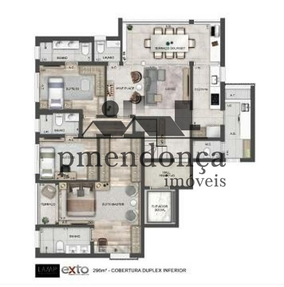 Apartamento à venda com 4 quartos, 276m² - Foto 3