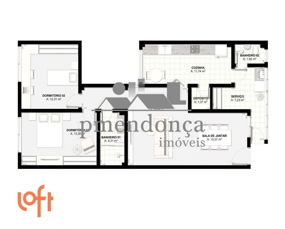 Apartamento, 2 quartos, 92 m² - Foto 3