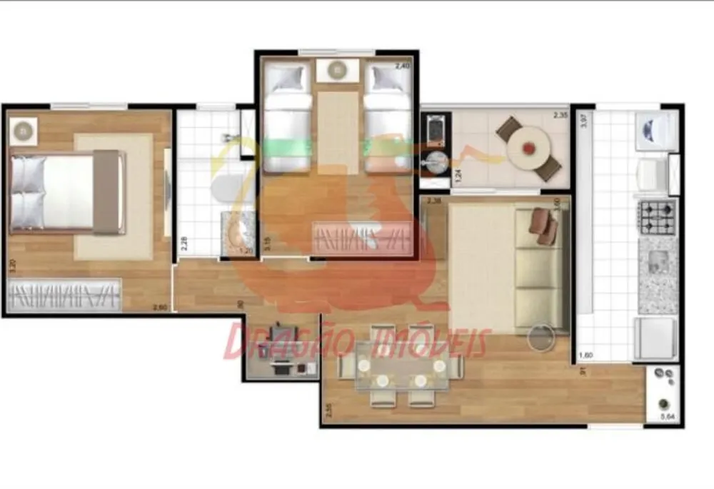Apartamento, 2 quartos, 50 m² - Foto 6