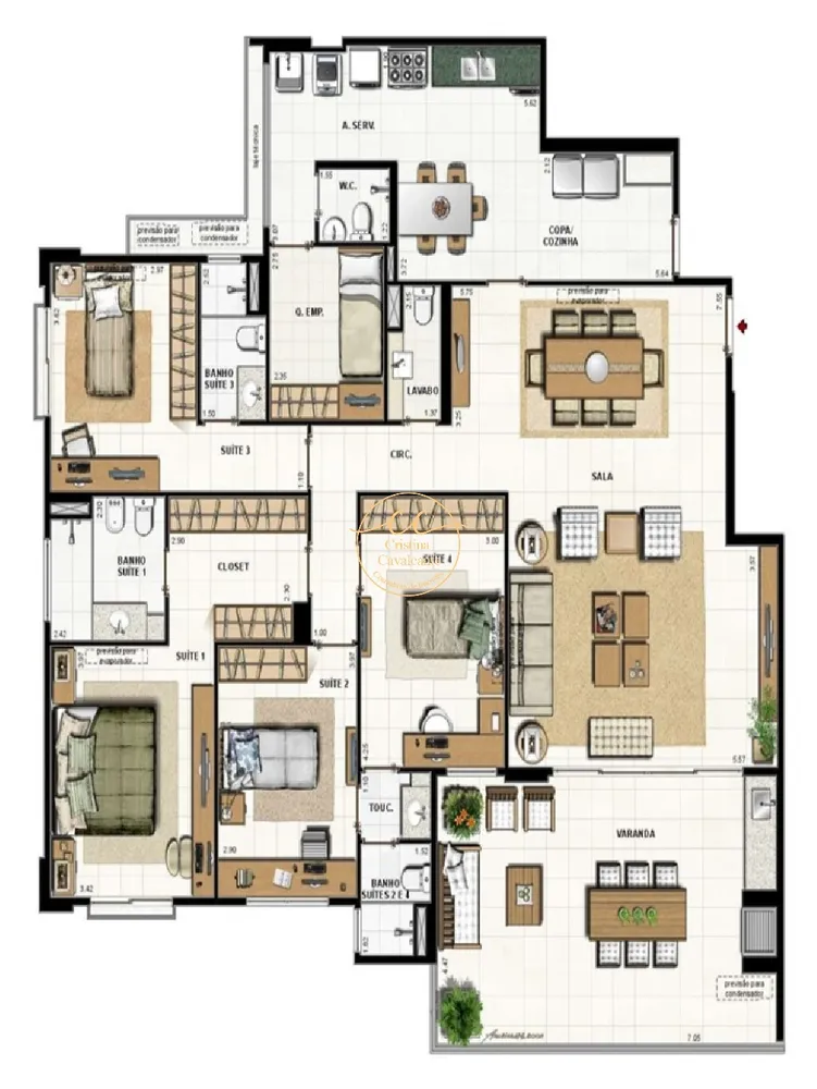 Apartamento, 4 quartos, 193 m² - Foto 11