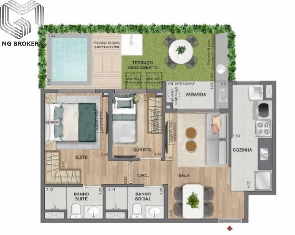 Apartamento, 2 quartos, 39 m² - Foto 23