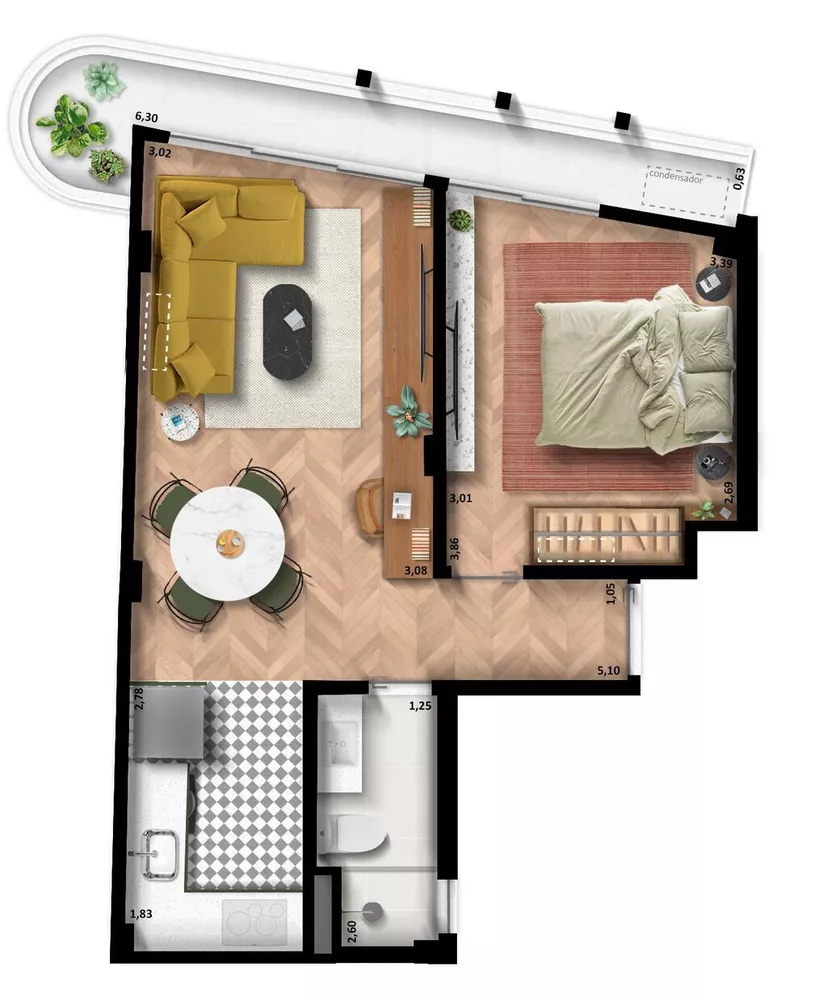 Apartamento, 1 quarto, 54 m² - Foto 23