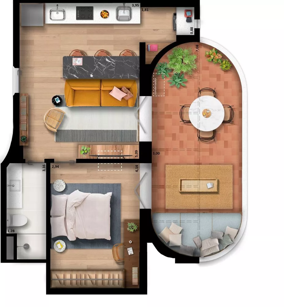 Apartamento, 1 quarto, 54 m² - Foto 30