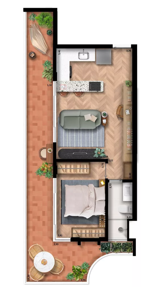 Apartamento, 1 quarto, 54 m² - Foto 29