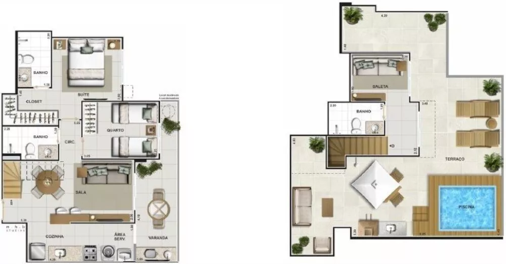 Cobertura, 2 quartos, 129 m² - Foto 27