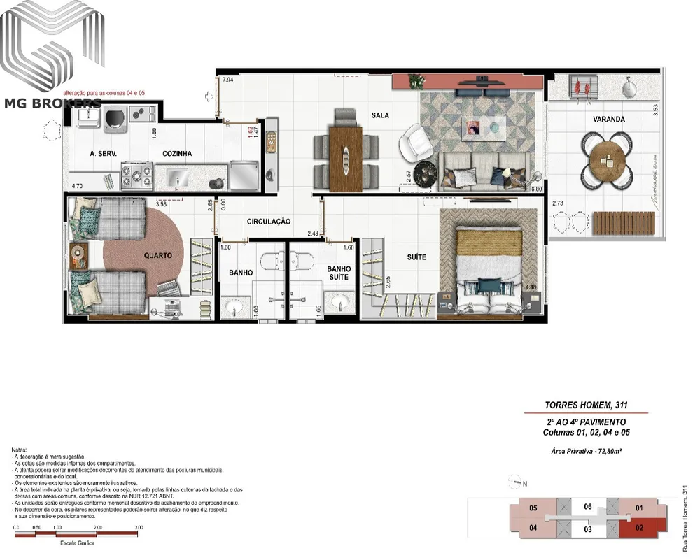 Apartamento, 2 quartos, 73 m² - Foto 12