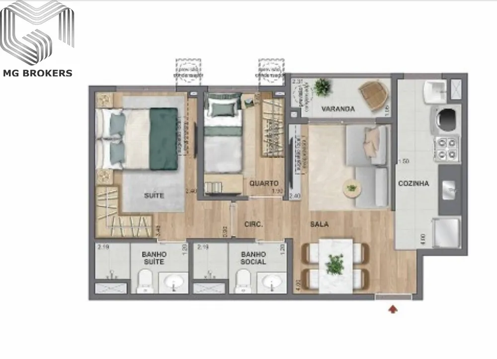 Apartamento, 2 quartos, 58 m² - Foto 42