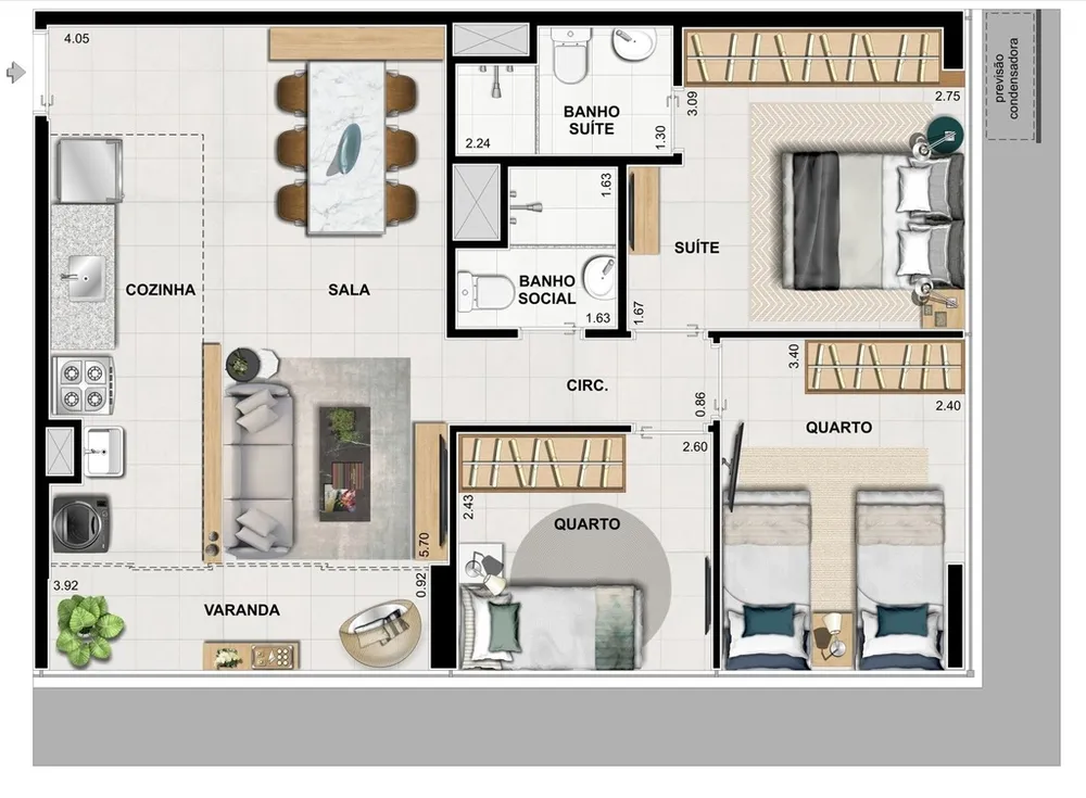 Apartamento, 2 quartos, 55 m² - Foto 32