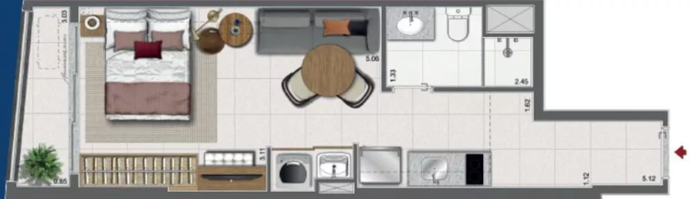 Apartamento, 1 quarto, 51 m² - Foto 20