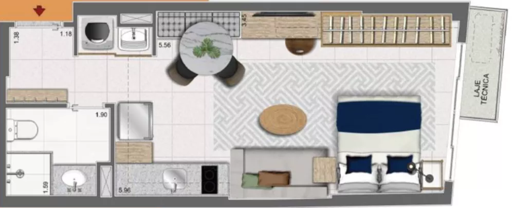 Apartamento, 1 quarto, 51 m² - Foto 21