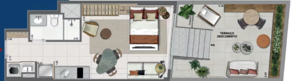 Apartamento, 1 quarto, 51 m² - Foto 30