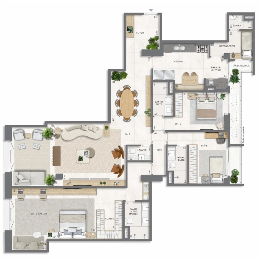 Apartamento, 3 quartos, 131 m² - Foto 64