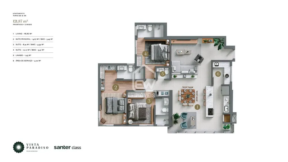 Apartamento, 3 quartos, 121 m² - Foto 7