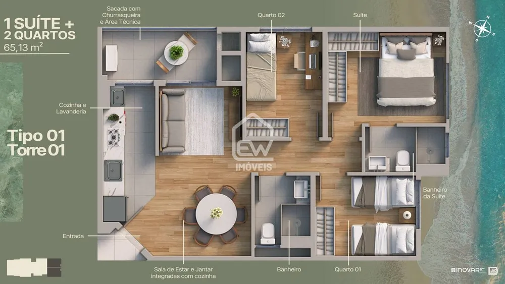 Apartamento, 2 quartos, 54 m² - Foto 8
